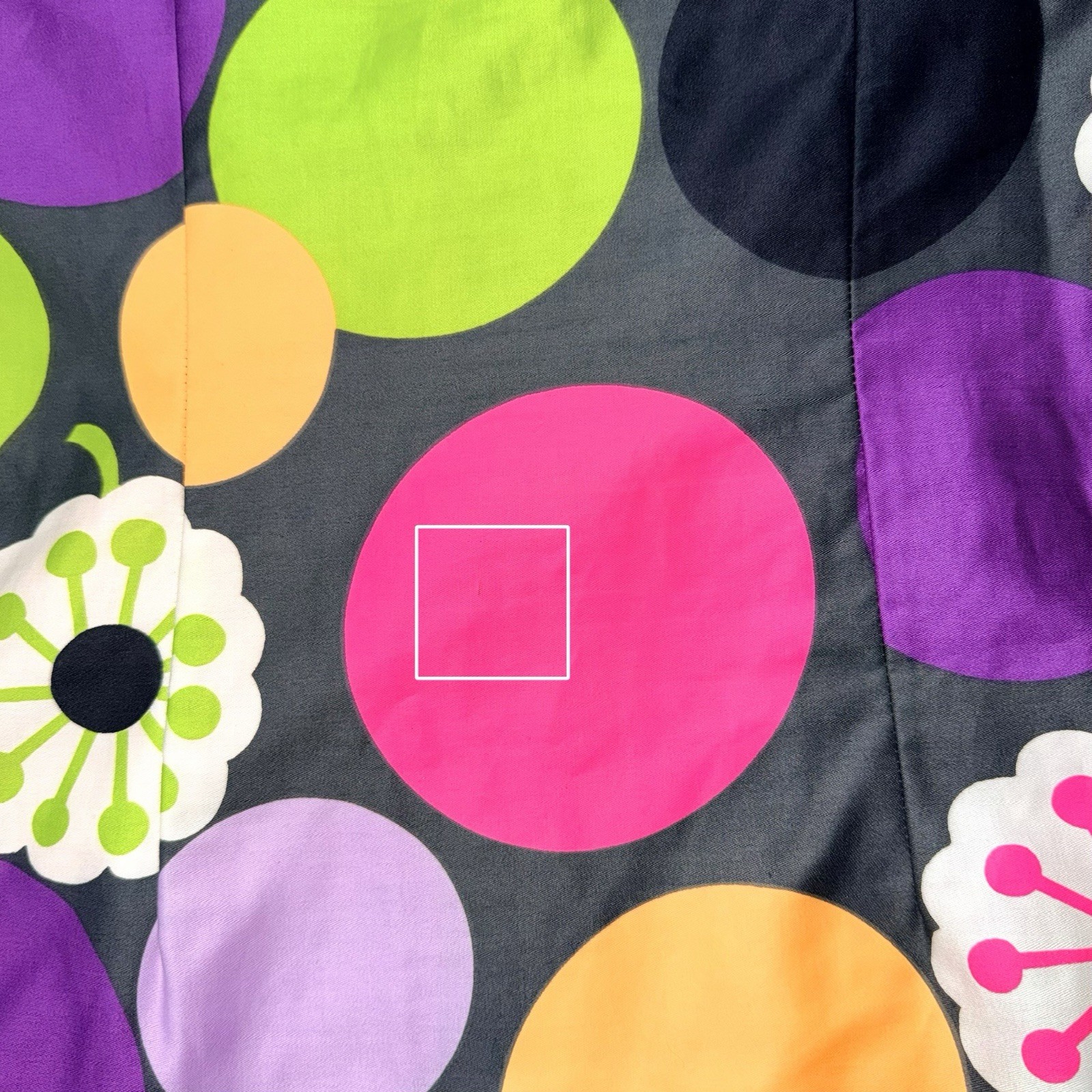 Vtg 1960s Alice of California Mod Shift Dress Psychedelic Flower Power Polka Dot