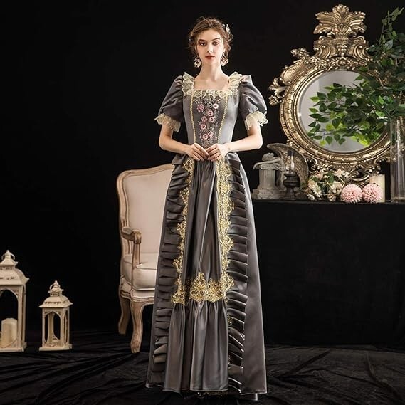 Rococo Dress Exquisite Handcrafted Marie Antoinette-Inspired Court Ball Gown
