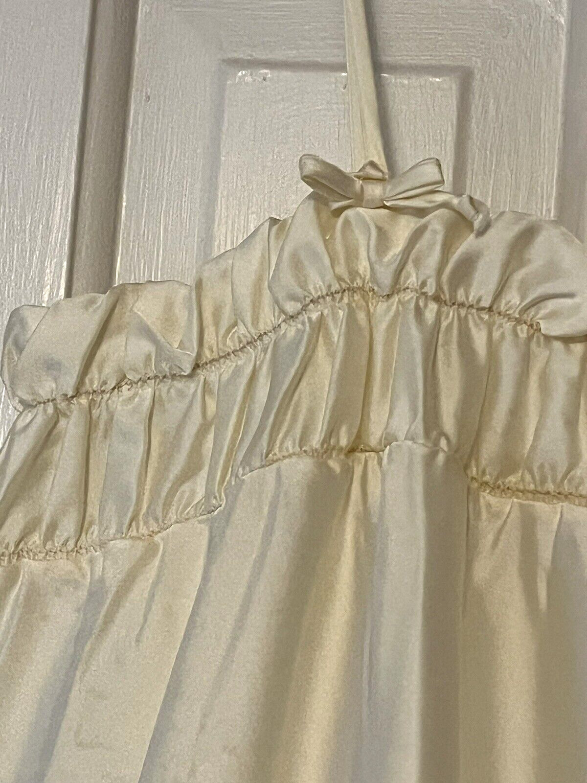 Vintage 1960s Stan Herman Creme Nightgown w/Spaghetti Straps Size Large
