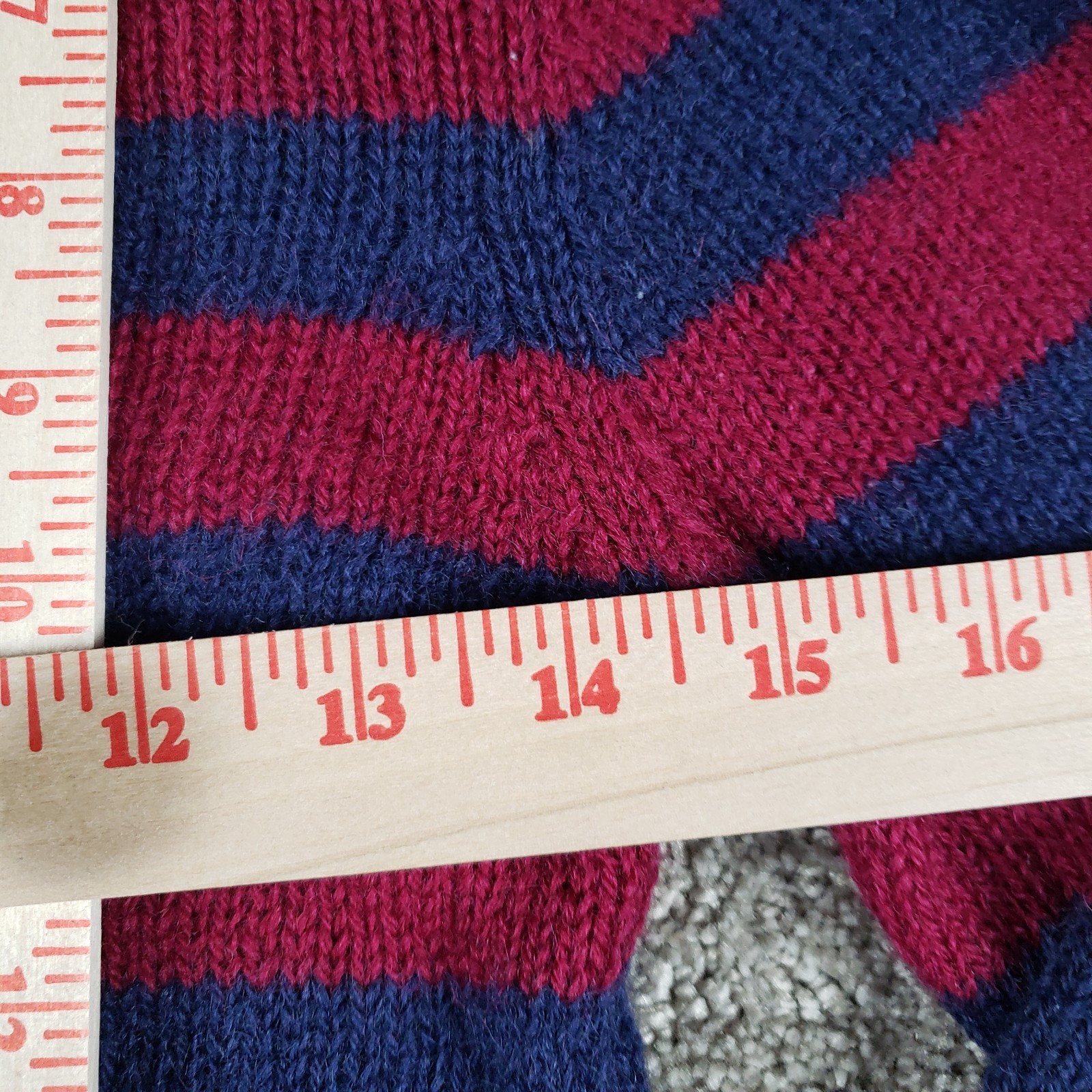 Vintage 70s Shetlander Crazy Horse Sweater Womens XS Shetland Wool Striped