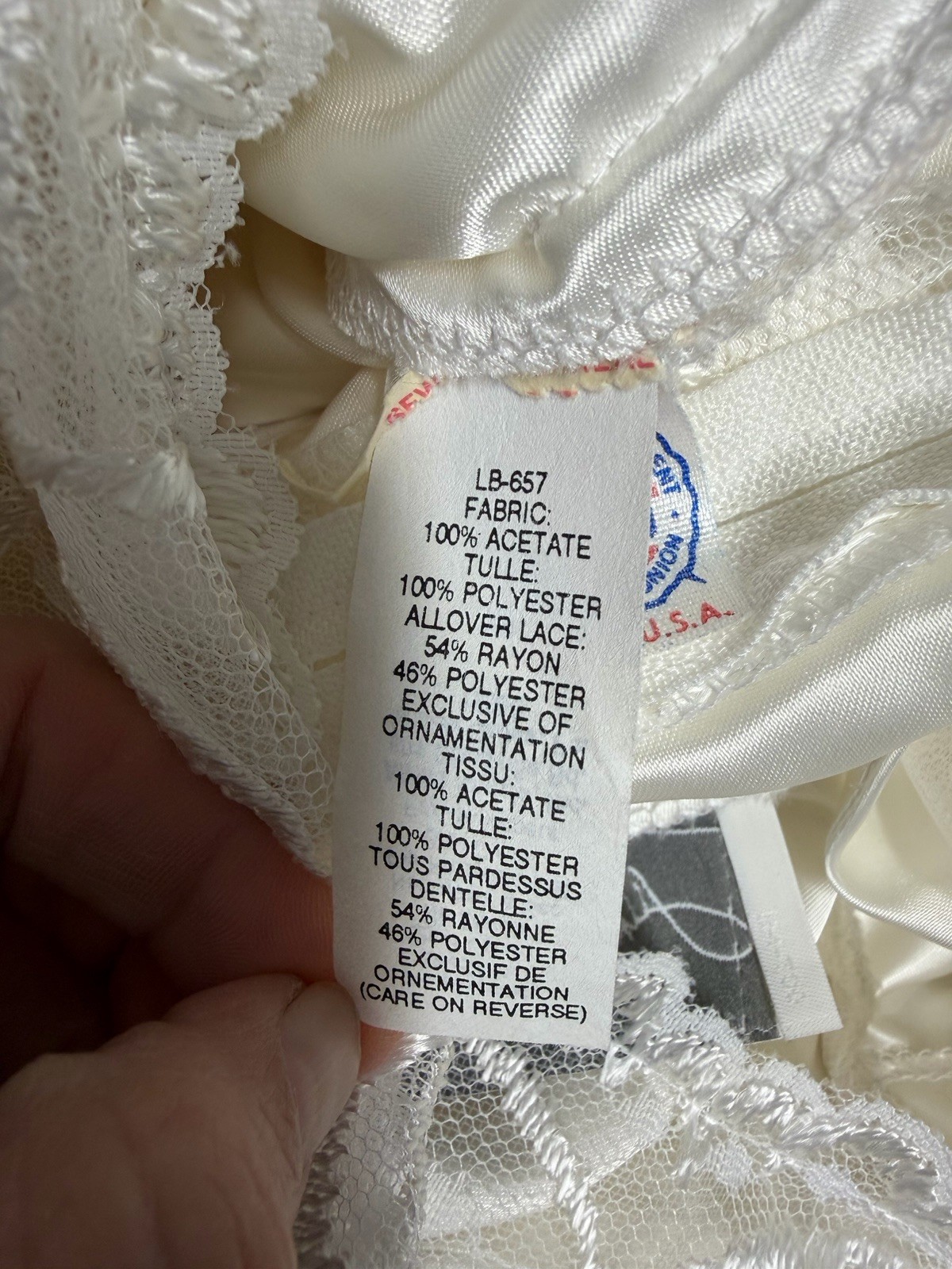 Alfred Angelo Y2K VTG 80s 90s White Satin Short Sleeve Wedding Dress V Neck S