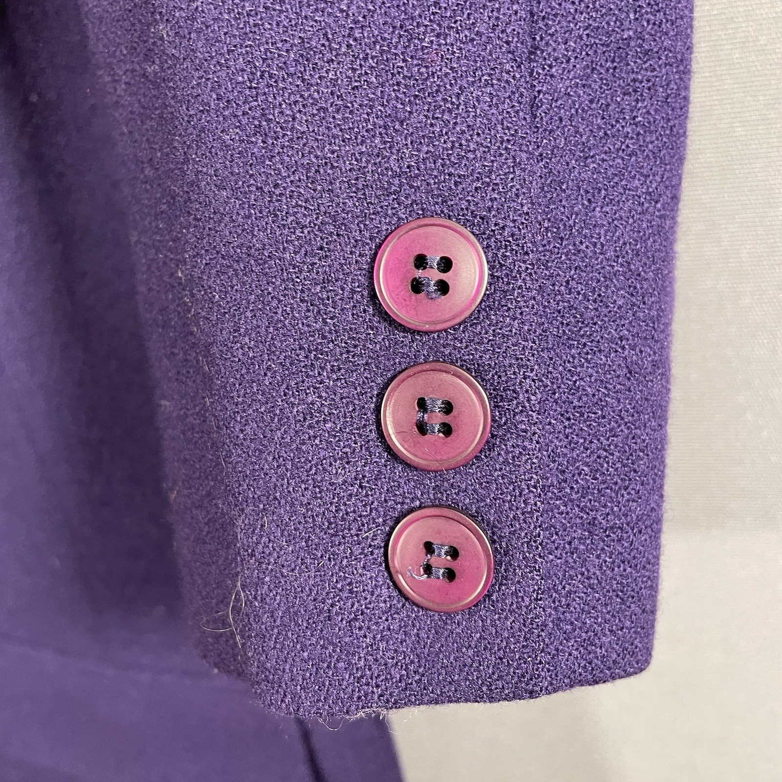 Vintage 1980’s Pendleton Wool Crepe Suit Skirt Blazer Purple USA Sz 8 *READ*