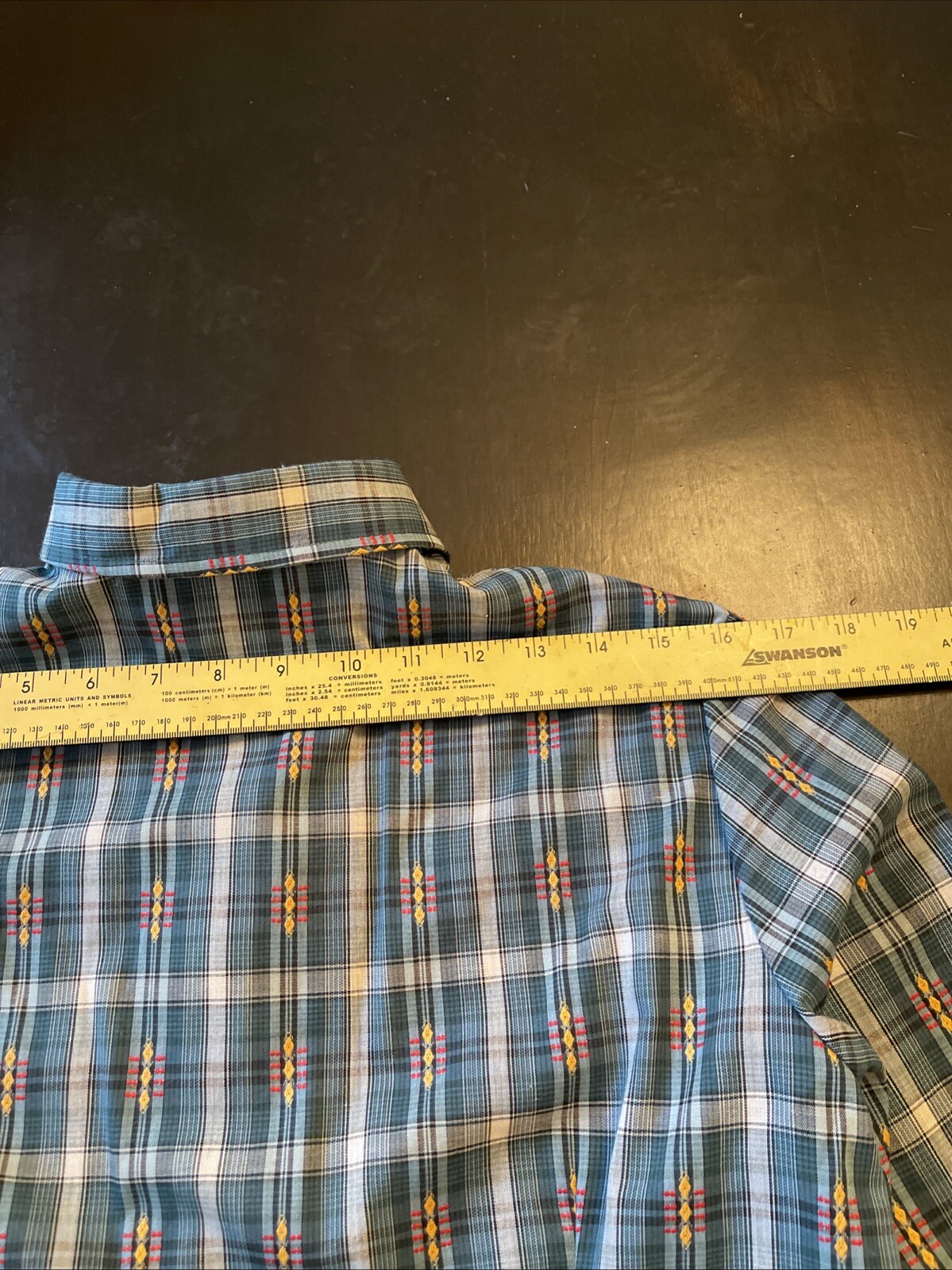 Juniors Vintage 1970s Bobbie Brooks Plaid Blouse Shirt 13/14