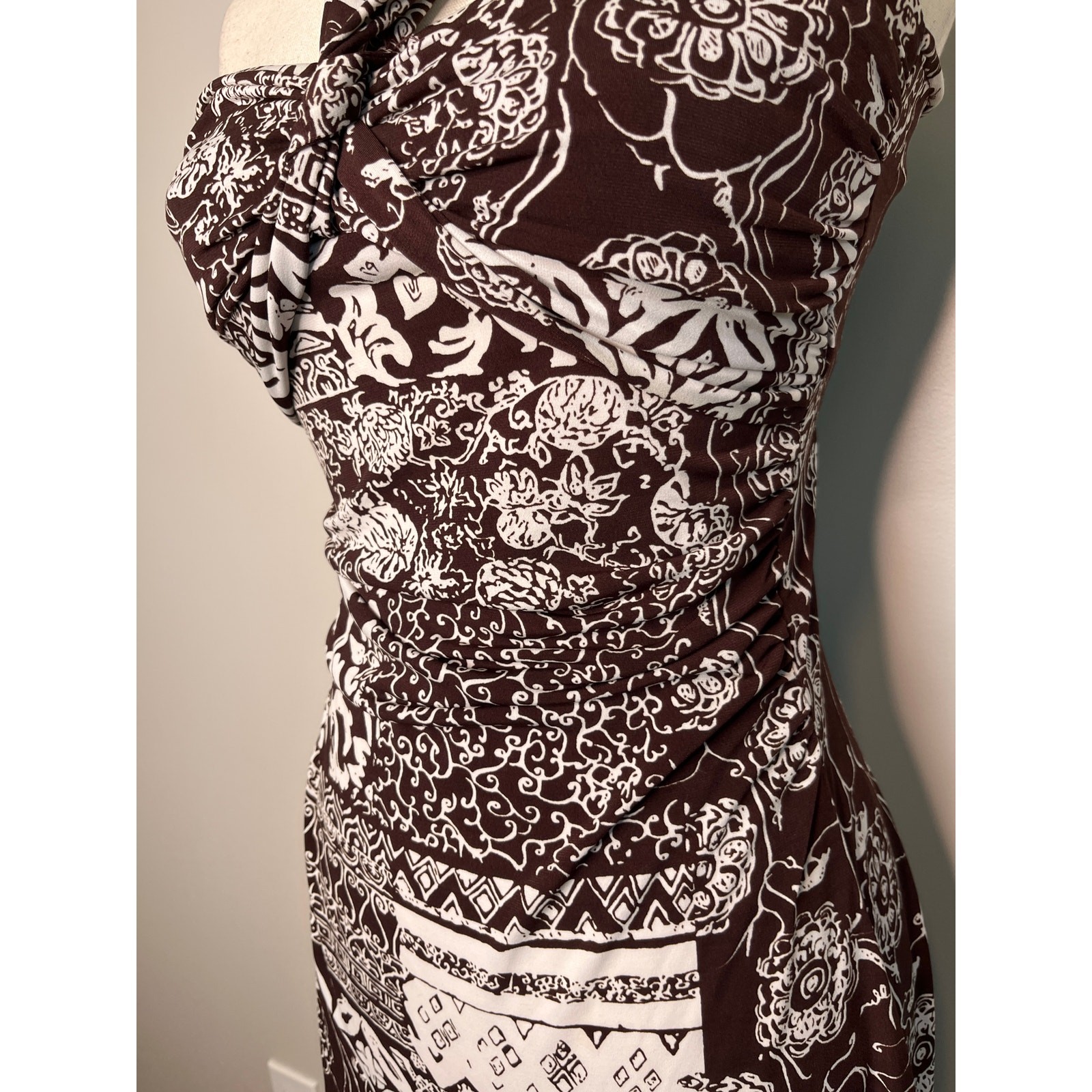 2000s Y2K Ruby Rox Hawaiian Fairy Whimsigoth Babydoll Patchwork Halter Dress M