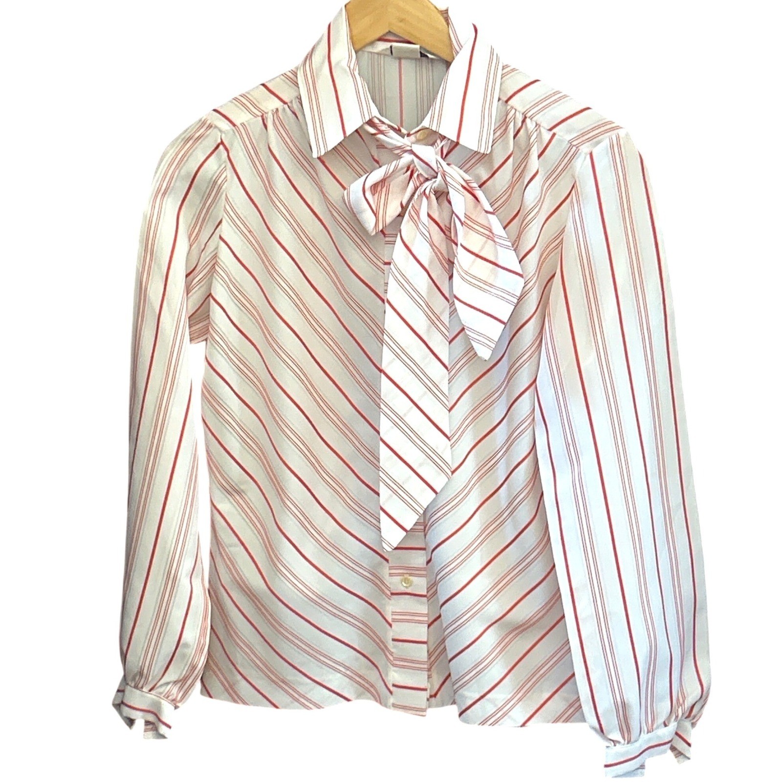 Vintage Alice Stuart Blouse Bow Secretary Core Dark Academia Preppy Parisian
