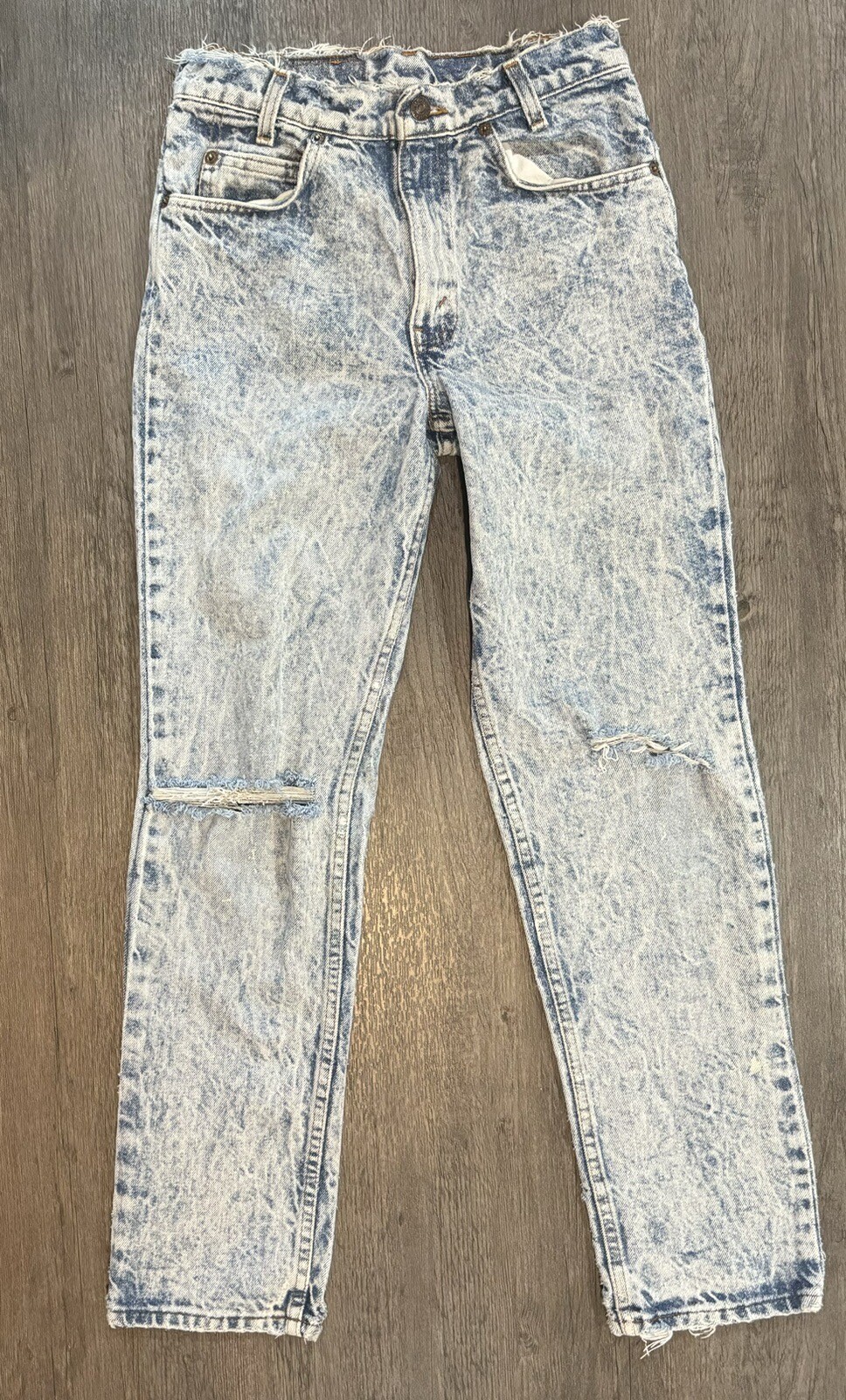 VTG Orange Tab Women’s Levi Jeans Acid Stone Wash 30 X 30 705-0209 Student