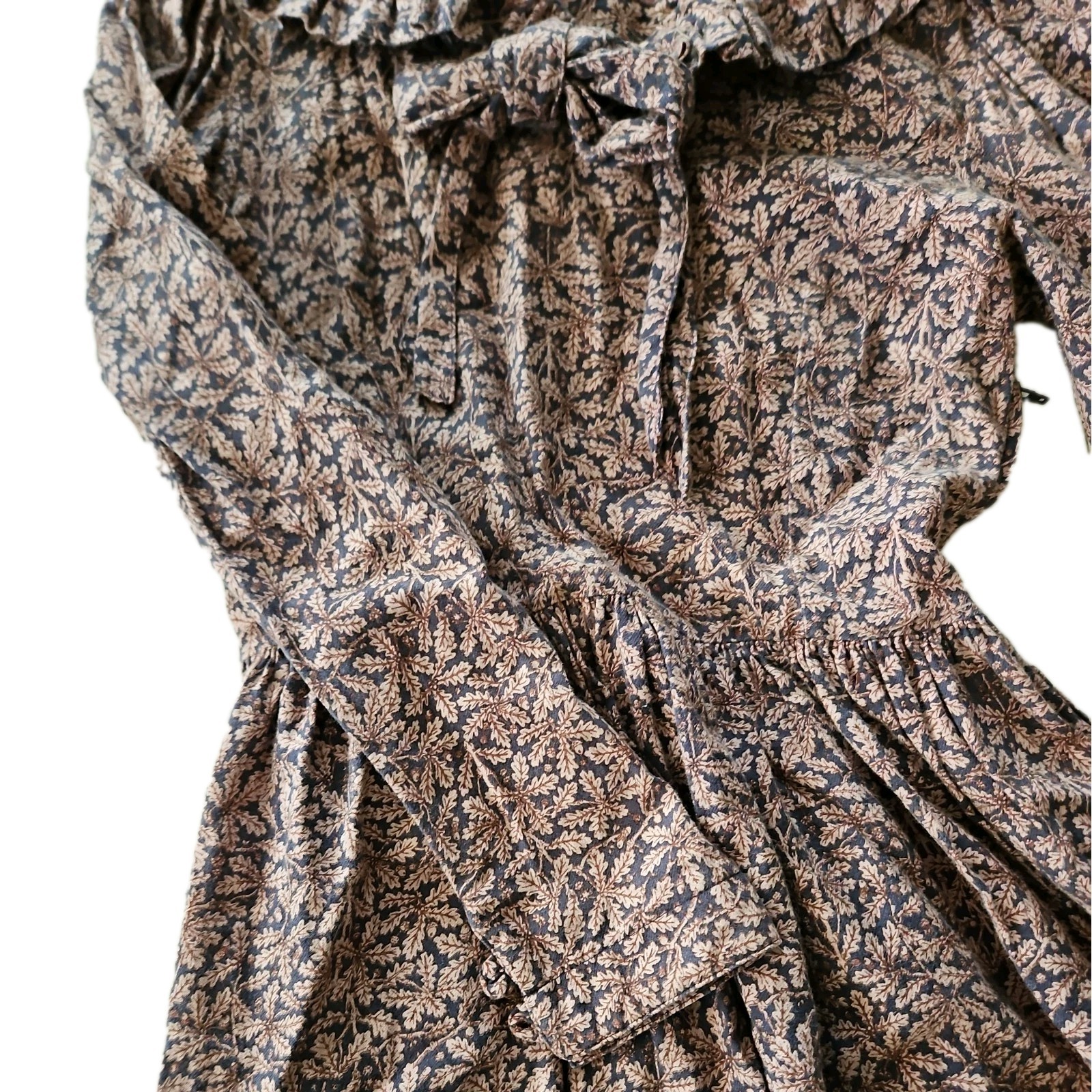 Vintage Laura Ashley Dress US Size 12 UK Size 10 Prairie Short Long Sleeves