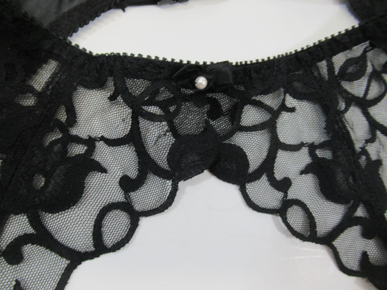 Vintage Valmont Lace Garter Belt One Size Black