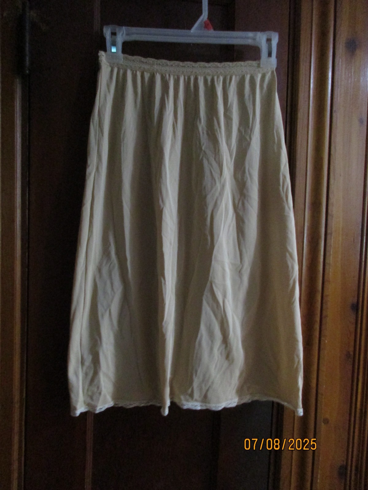 Vintage Dutchmaid Caramel Nylon Half Slip Sz S Preowned