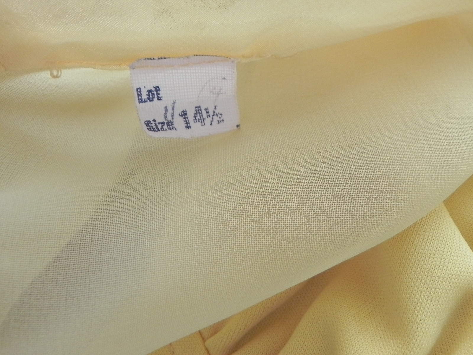 Vtg Lane Bryant 2 PC Long Sleeve Tunic /Maxi Dress Chiffon/Jersey Yellow Size 10