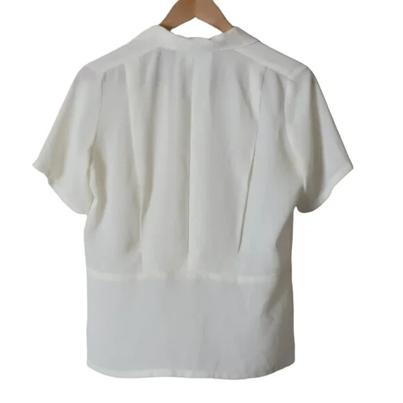 Claude Bennett Petites Button Front Shirt Double Patch Pockets Size 2