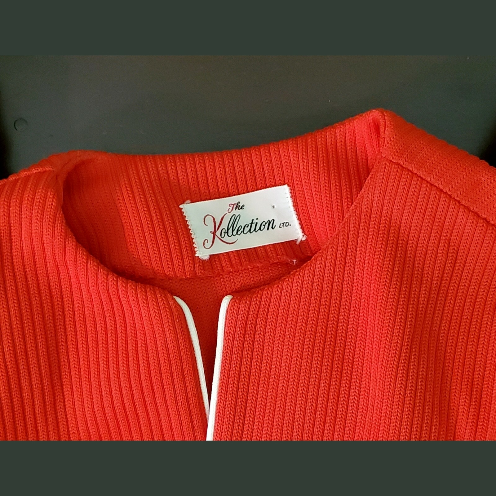 Vintage 1970’s THE KOLLECTION orange blazer Size L Retro Mod
