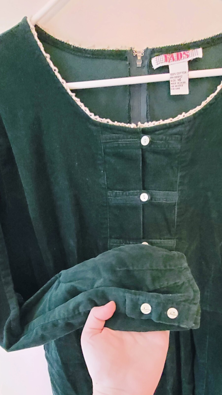 Vintage 90s FADS Emerald Corduroy Dress – Ren Fair Grunge Cottagecore Size 16
