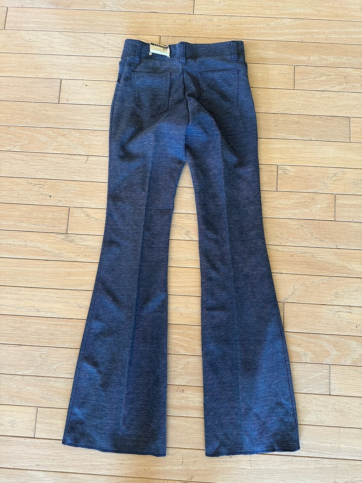 NOS H Bar C Ranchwear Vtg Womens Flared Pants Rodeo Cowboy Tomboy Blue-28” Waist