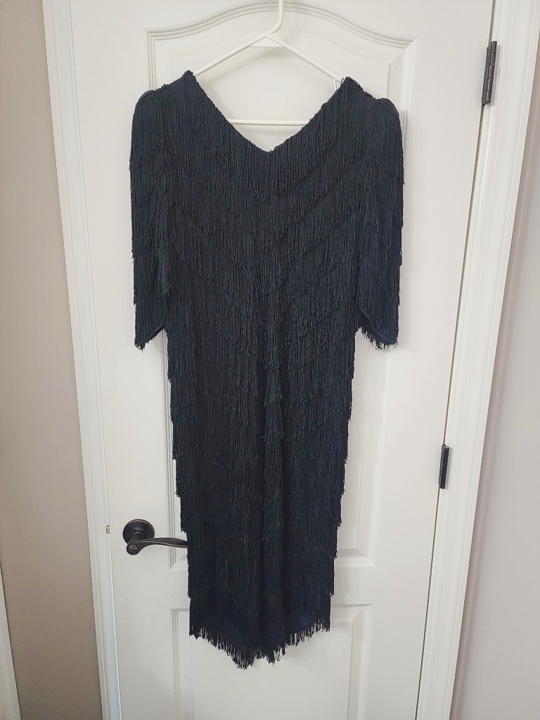Nightworks Vintage Elegant Fringe Dress. size 10. fits True To Size
