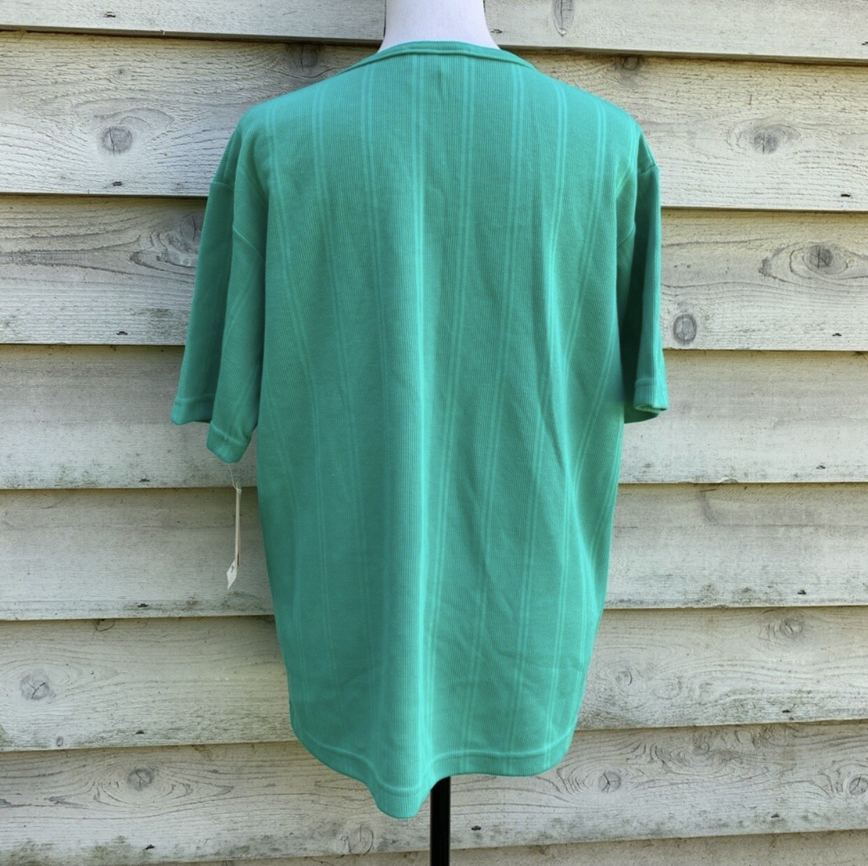 Vintage 90s Company Collection NWT Deadstock Green/Blue Basic Crewneck T Shirt