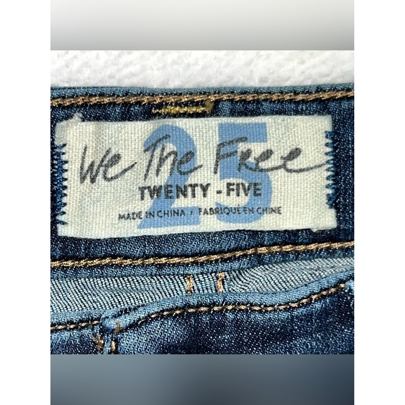 We The Free Extra Wide Flare Jeans Size 25 Button Fly Boho Festival Denim