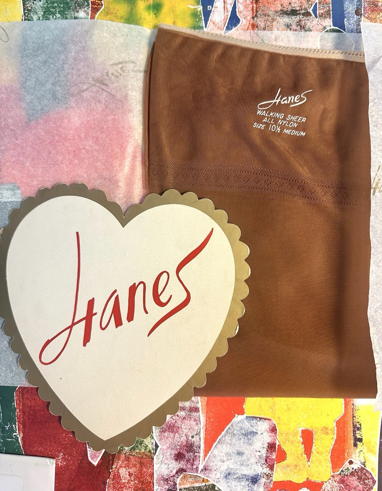 Vintage Hanes’s Walking Sheer RHT Nylon Stockings, 10.5 M