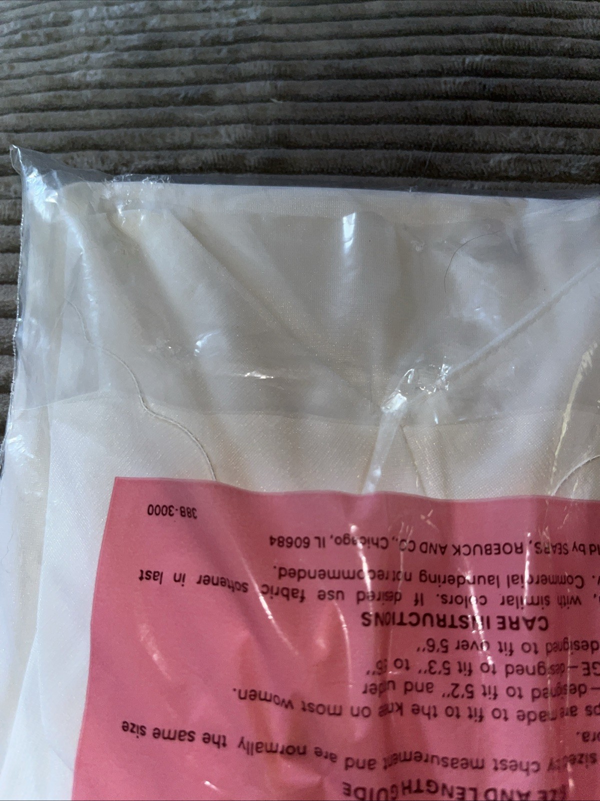 Vtg Sears Full slip Nylon Slip Size 34 New In Package Doesn’t Slip Or Cling