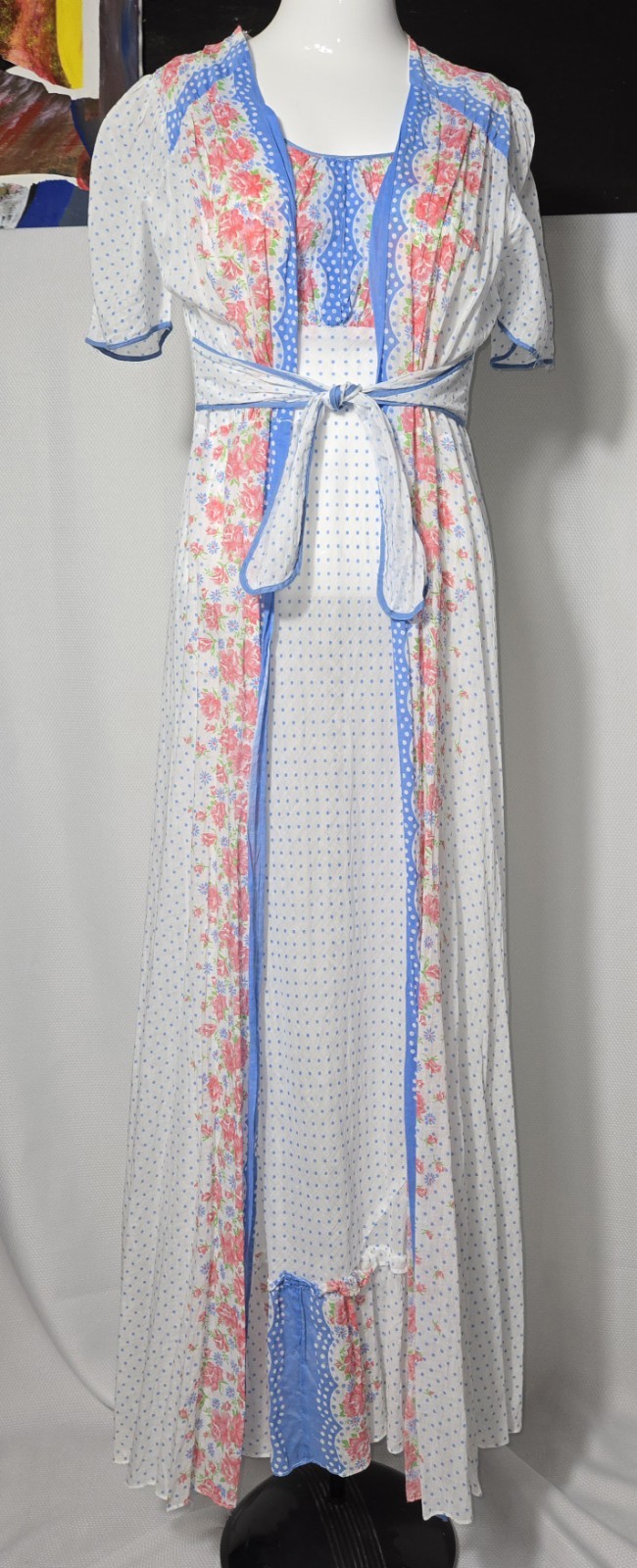 1950s lingerie By NYMPHFORM BEDTIME FASHIONS gown And Robe Set