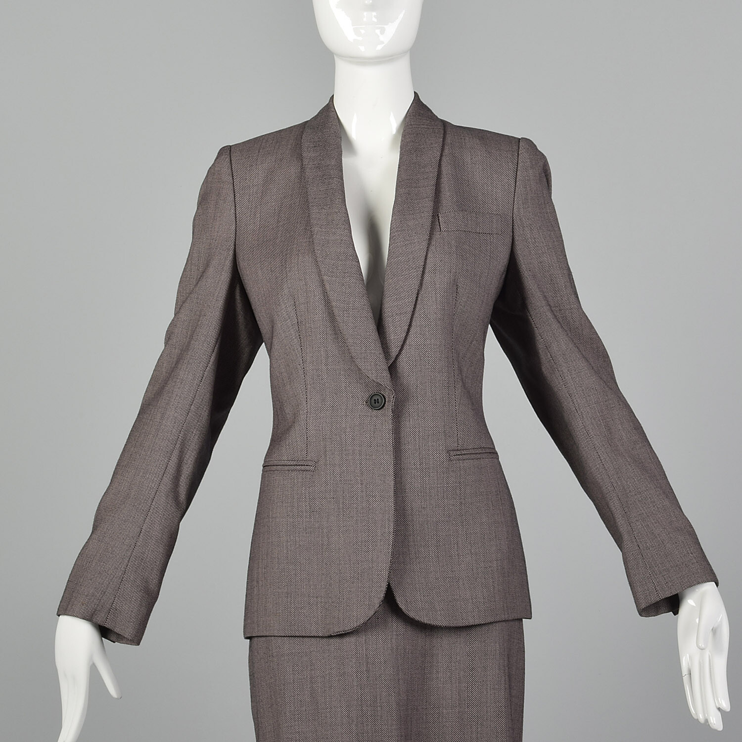 Large Alexander McQueen Pre 2002 Skirt Suit Vintage Blush Women’s VTG Wiggle