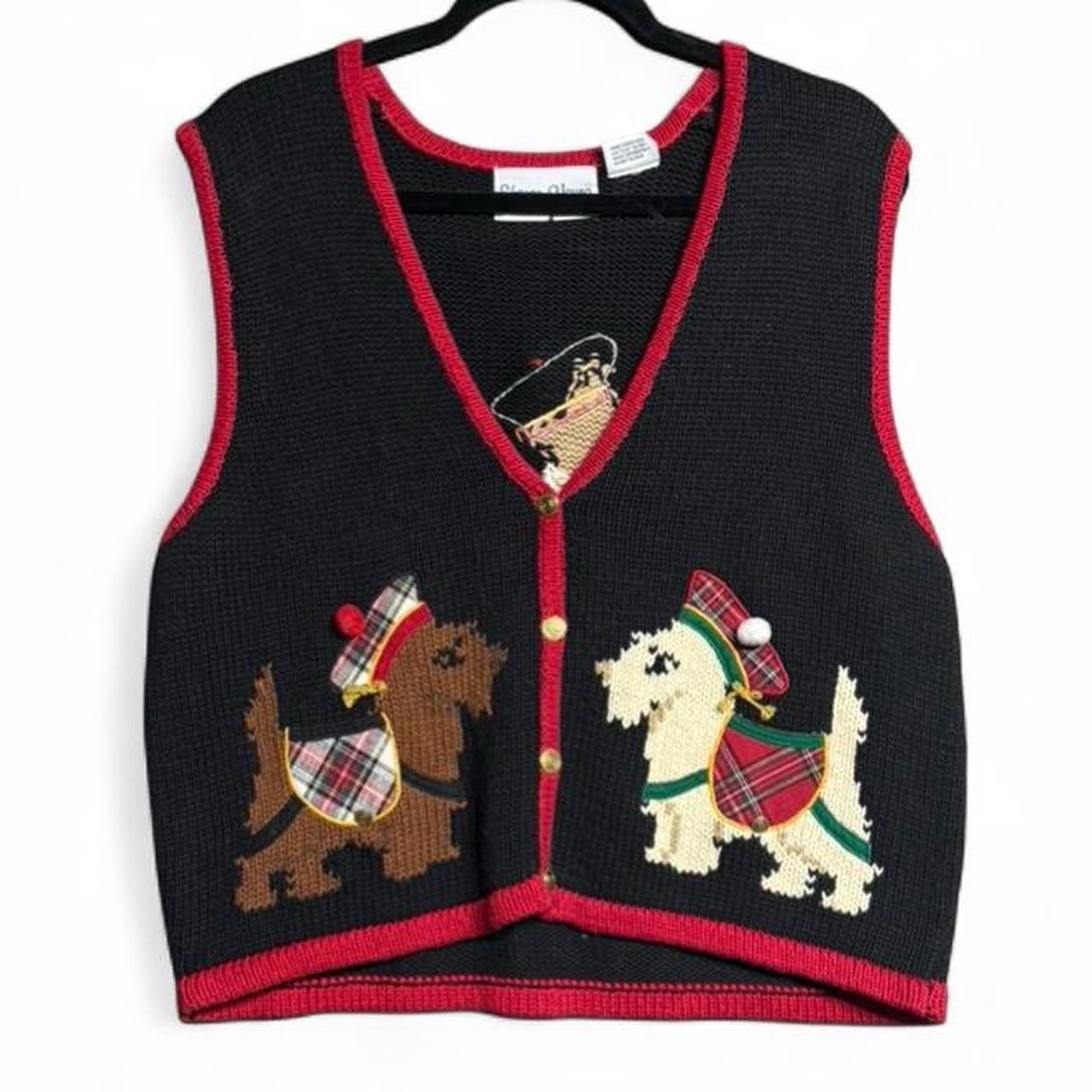 90’s Sharon Young Scottish Terrier Double Sided Embroidered & Embellished Vest