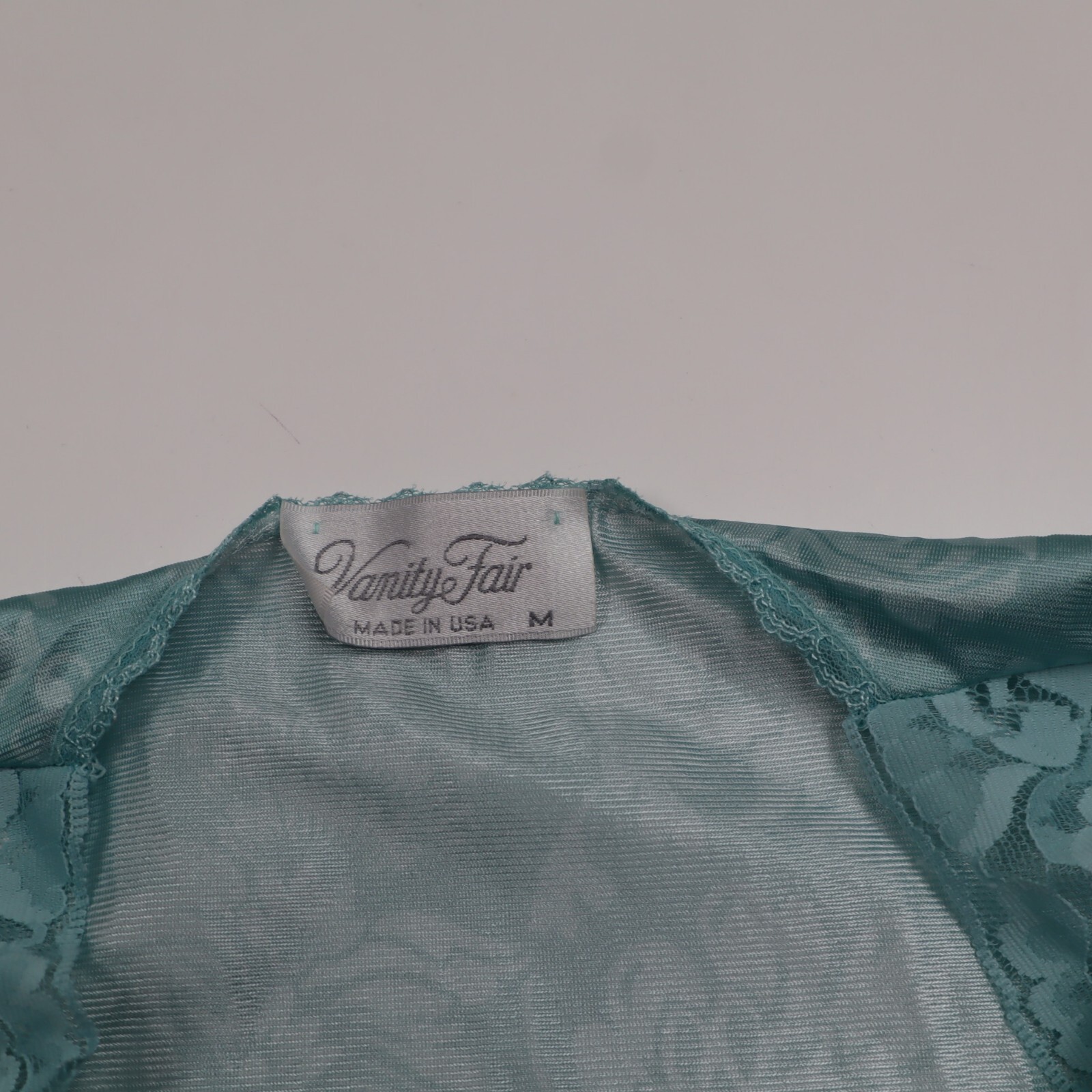 Vintage Vanity Fair Blu Nylon Button Front Robe House Coat Night Gown Medium USA