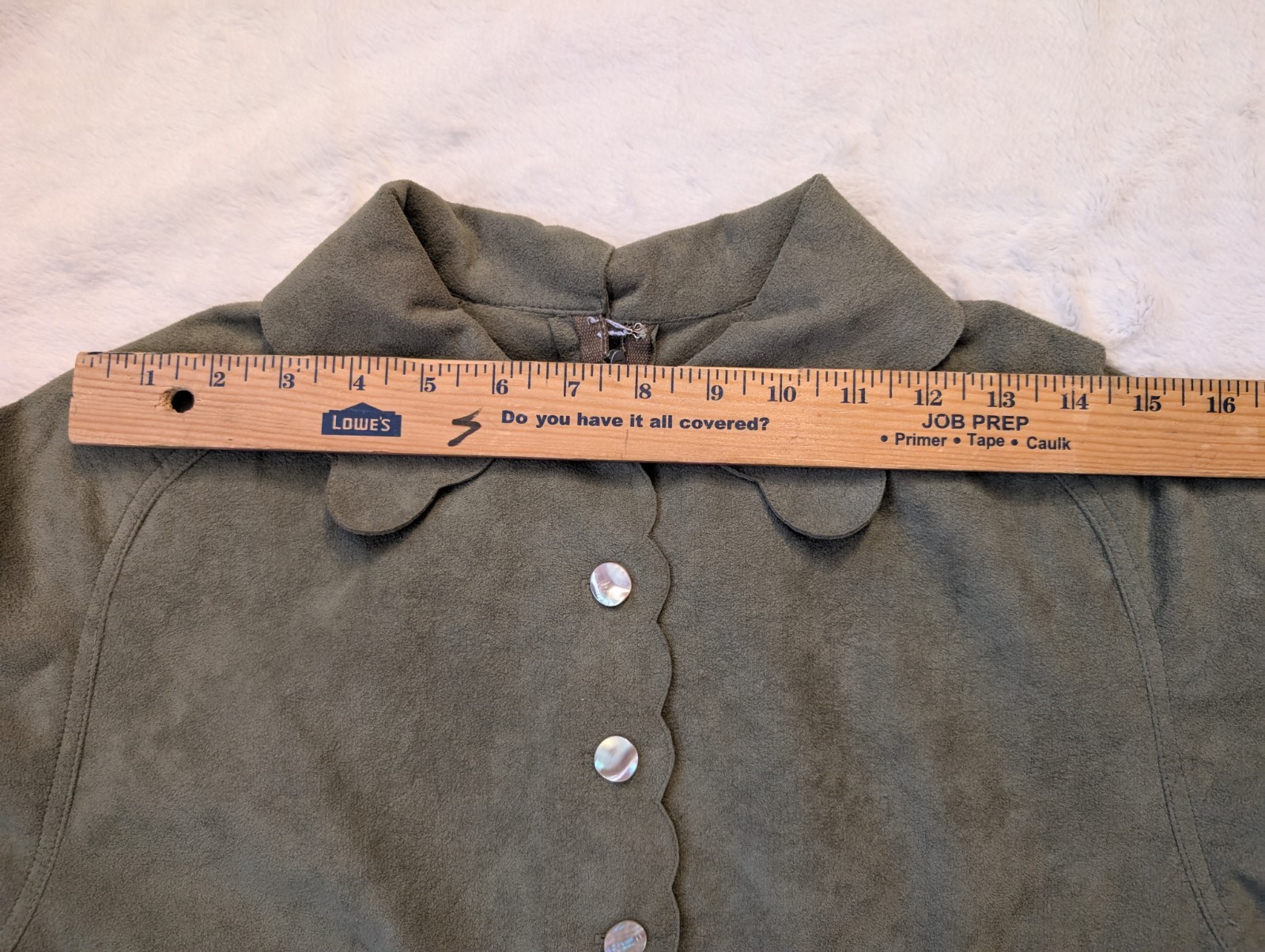 1970’s Joan Leslie By Kasper Ultrasuede Green Dress With Belt Women’s Large