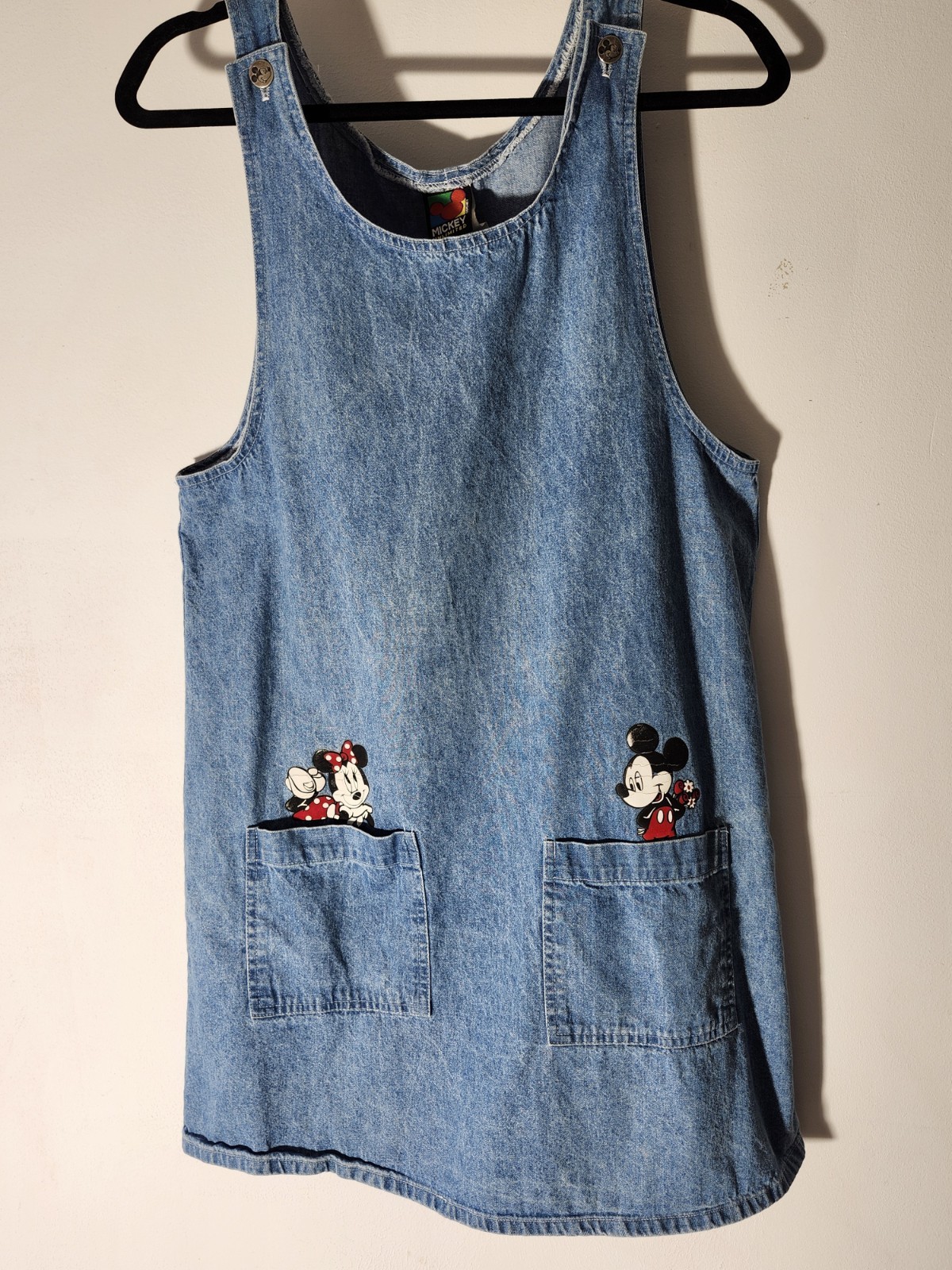 Disney Mickey Unlimited Jerry Leigh Vintage 90’s Denim Pinafore Jumper Dress
