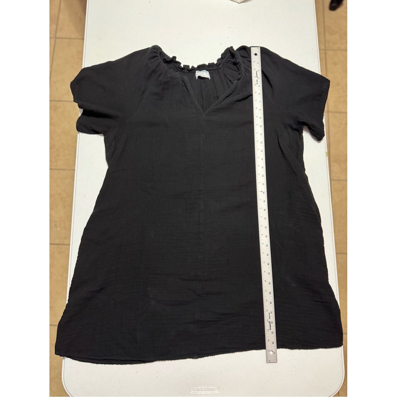 Women’s Black Dress Old Navy Gauzy Lightweight Size XL Boho Cottagecore
