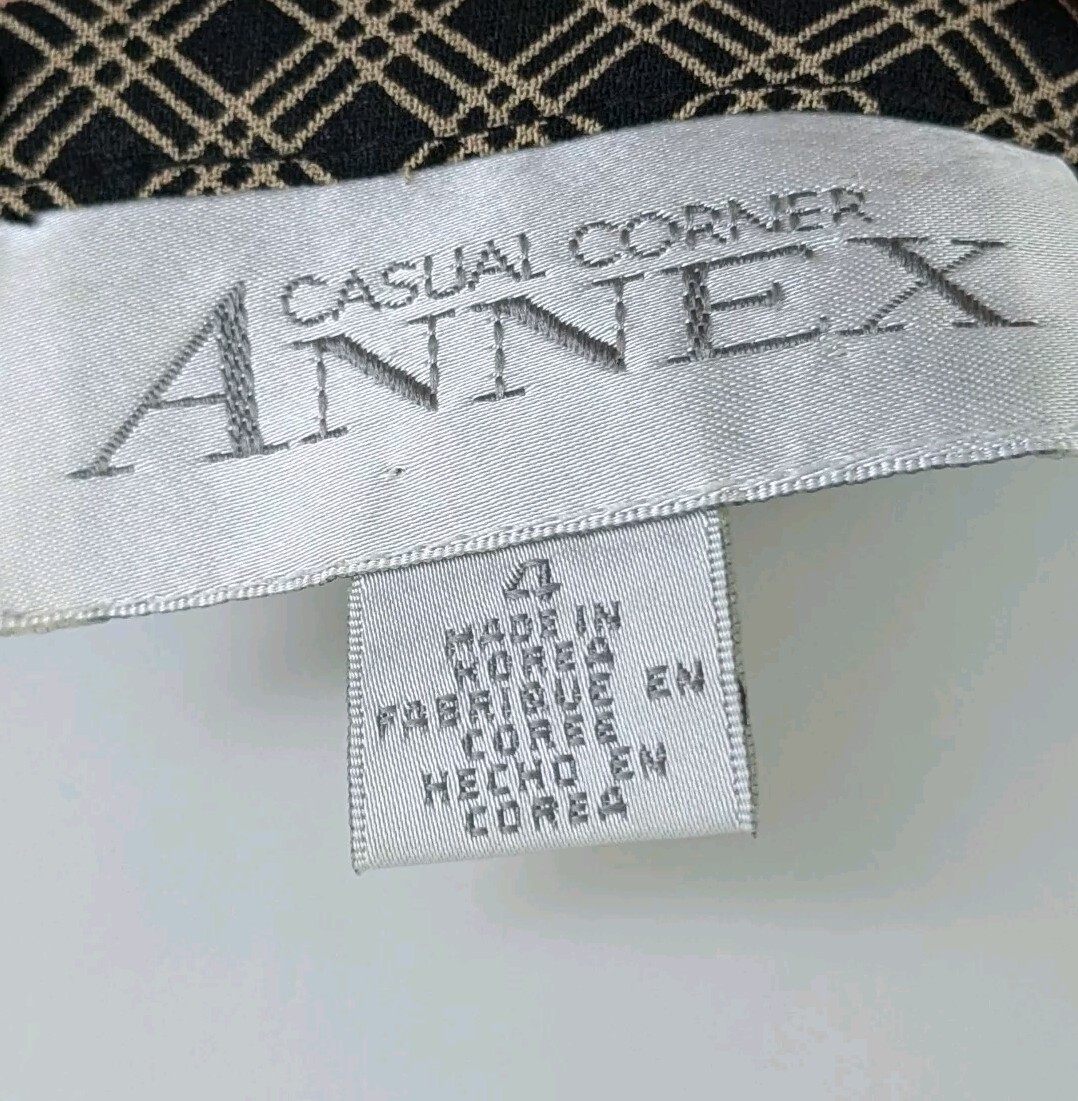 Vtg 90s Casual Corner Straight Maxi Skirt High Waist Minimalist Neutral Modest 4