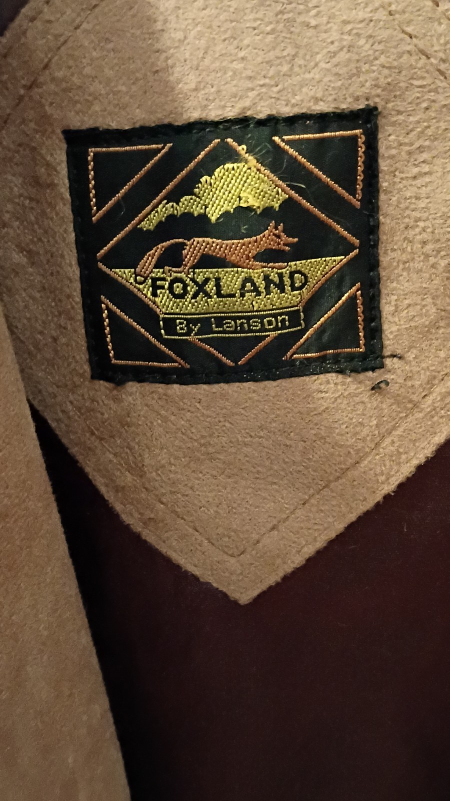 Foxland by Lanson 1970s Brown Coat Vintage Plaid Lining LGWU Union Tag Original