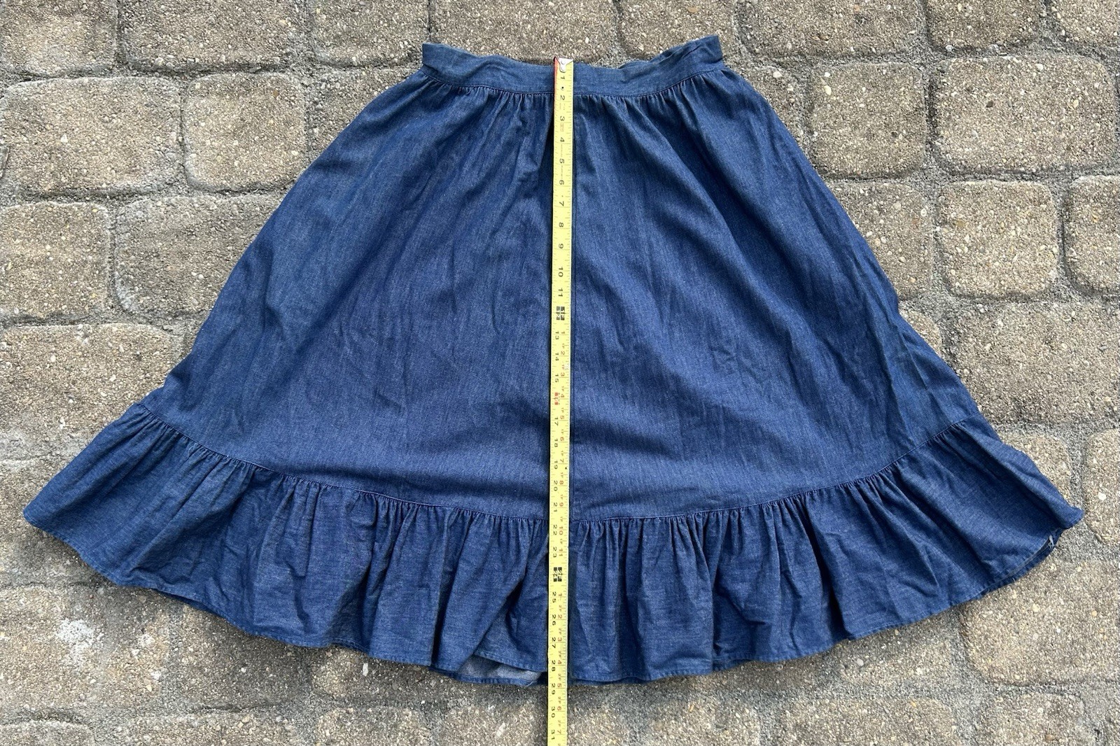Vintage 80-90s Kayo Of California Button Zipper Blue Skirt Dress