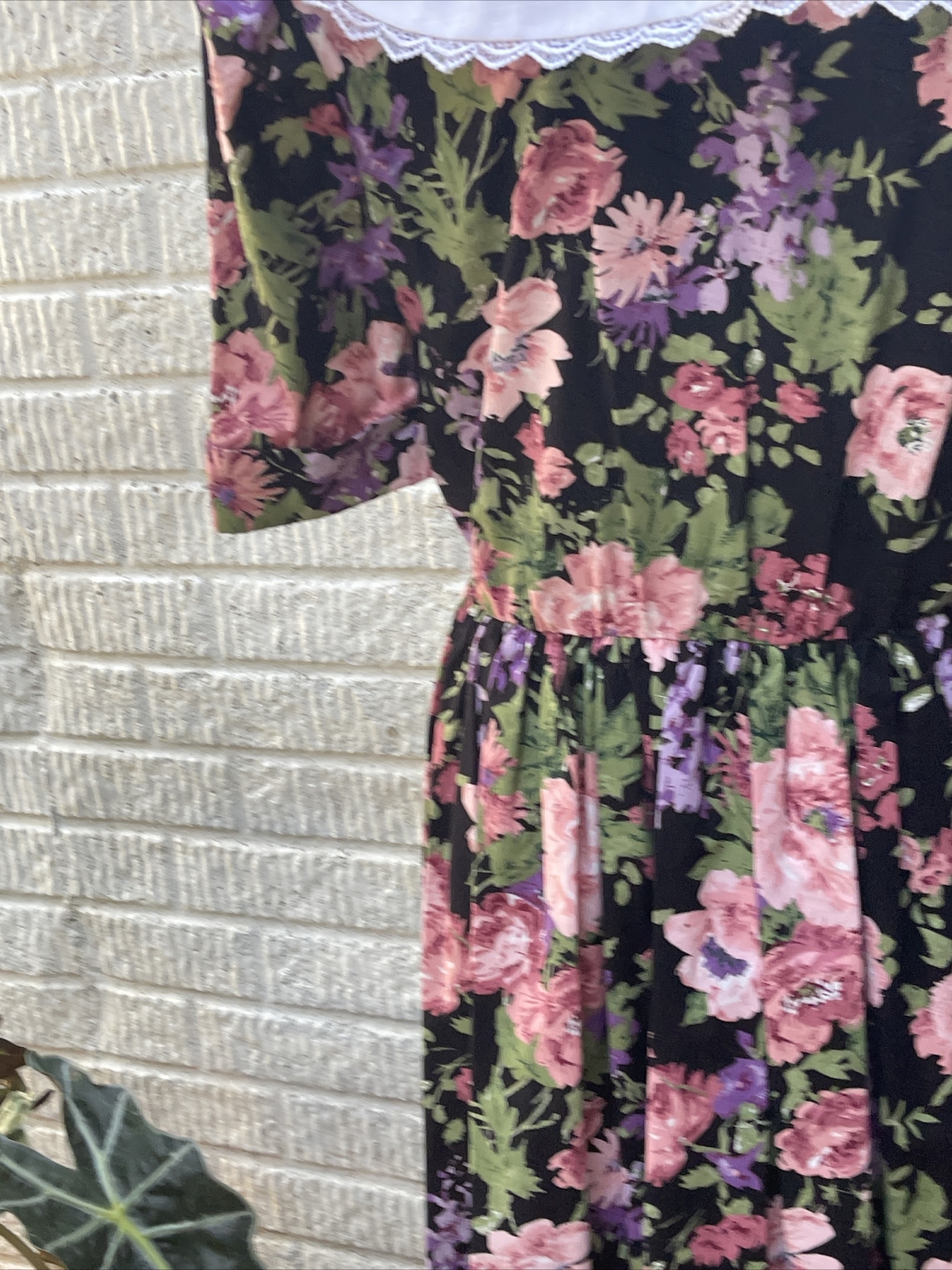 Vintage Floral Cottage Dress Size 10 Tina Barrie 100% Cotton USA Made