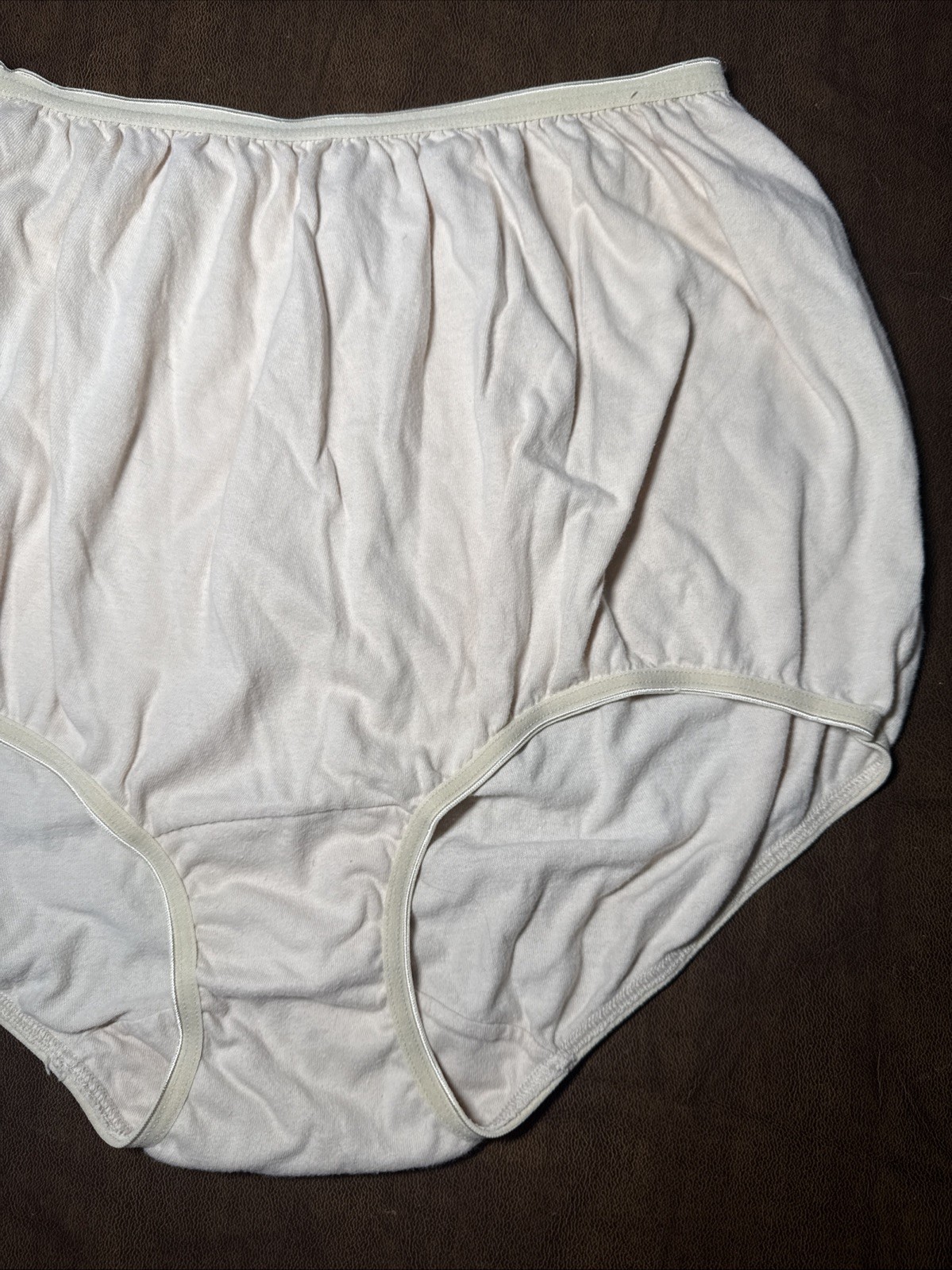 Vtg Cotillion 100% Cotton Brief Granny Panties Sz 9 Extra stretchy waist & legs
