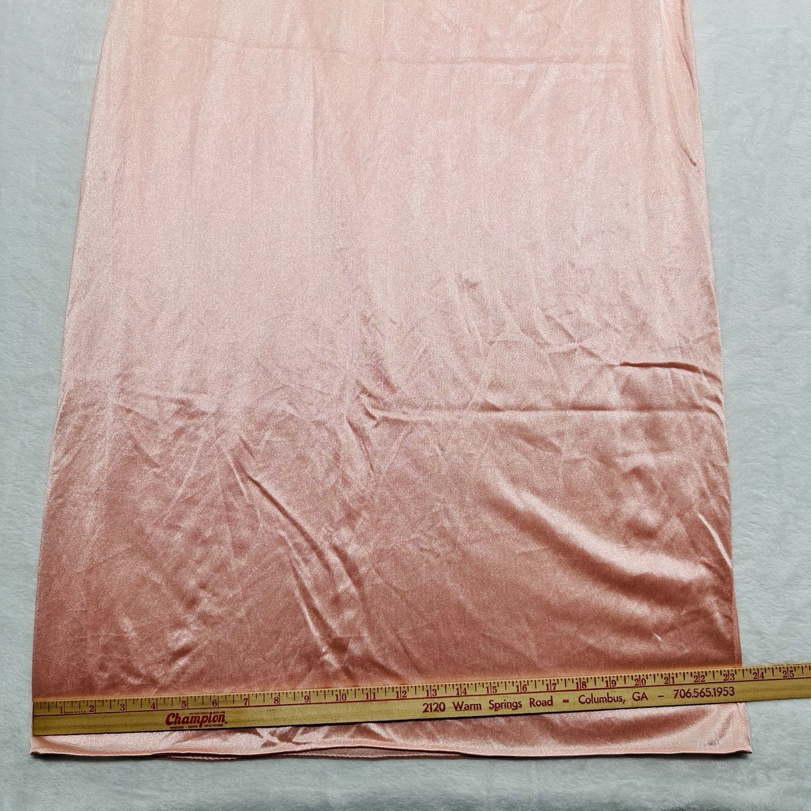 VTG Jill Andrea Of New York Pink Nylon V-Neck Nightgown Gown Negligee Sz Medium