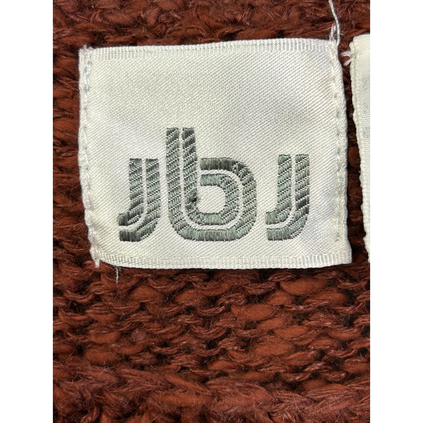 JBJ Sweater Vest Women Medium Rust Brown Vintage 80s Abstract Geometric Knit Top