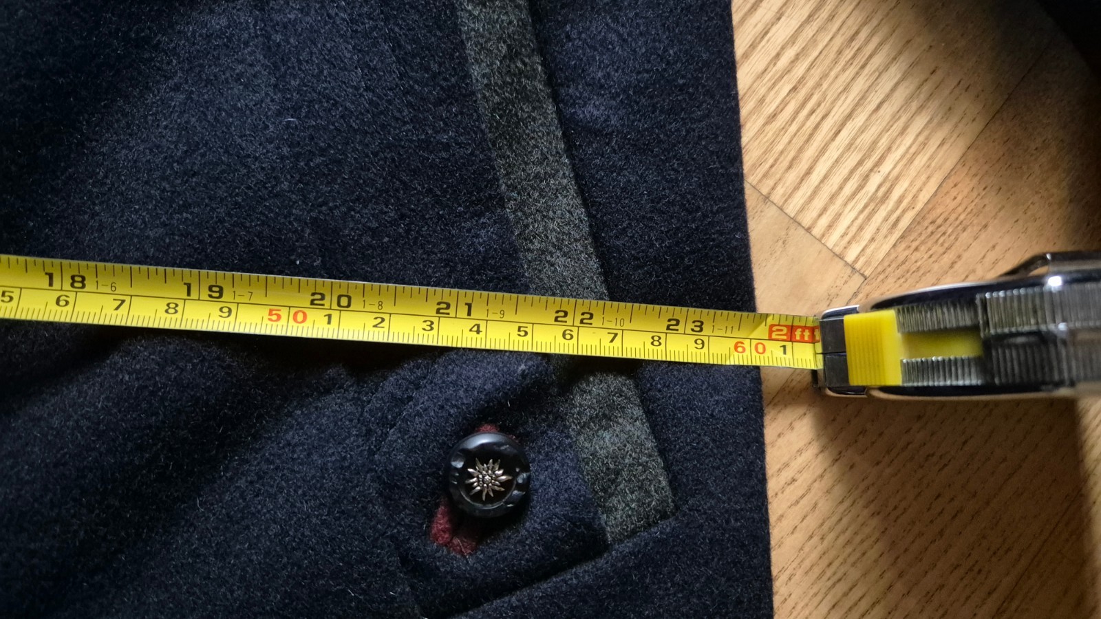 Loden vintage blue-green wool alpaca coat
