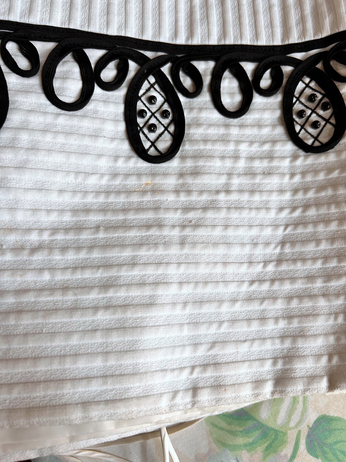Vintage 1960s 70s Preppy Mod Hostess Maxi Skirt Palm Royale Black/ White sz S