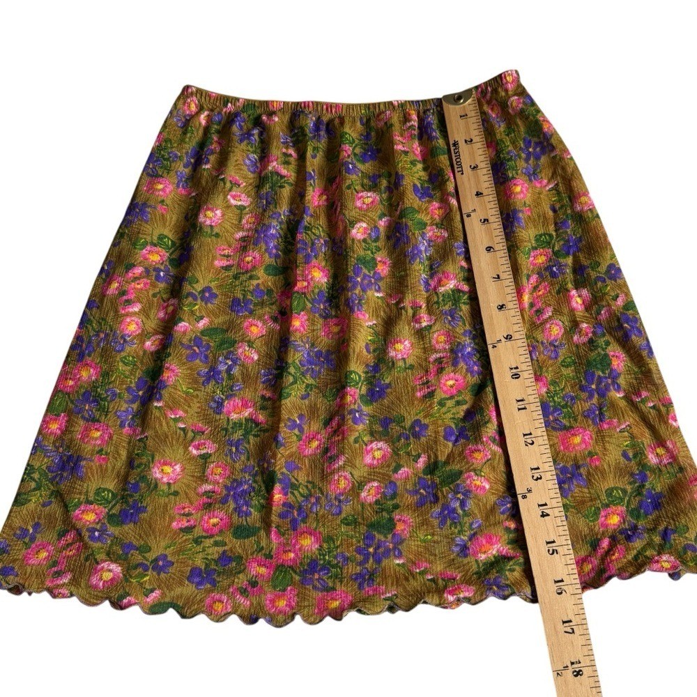 Vintage VTG Vassarette Floral Mini Slip Skirt Women’s Size S M