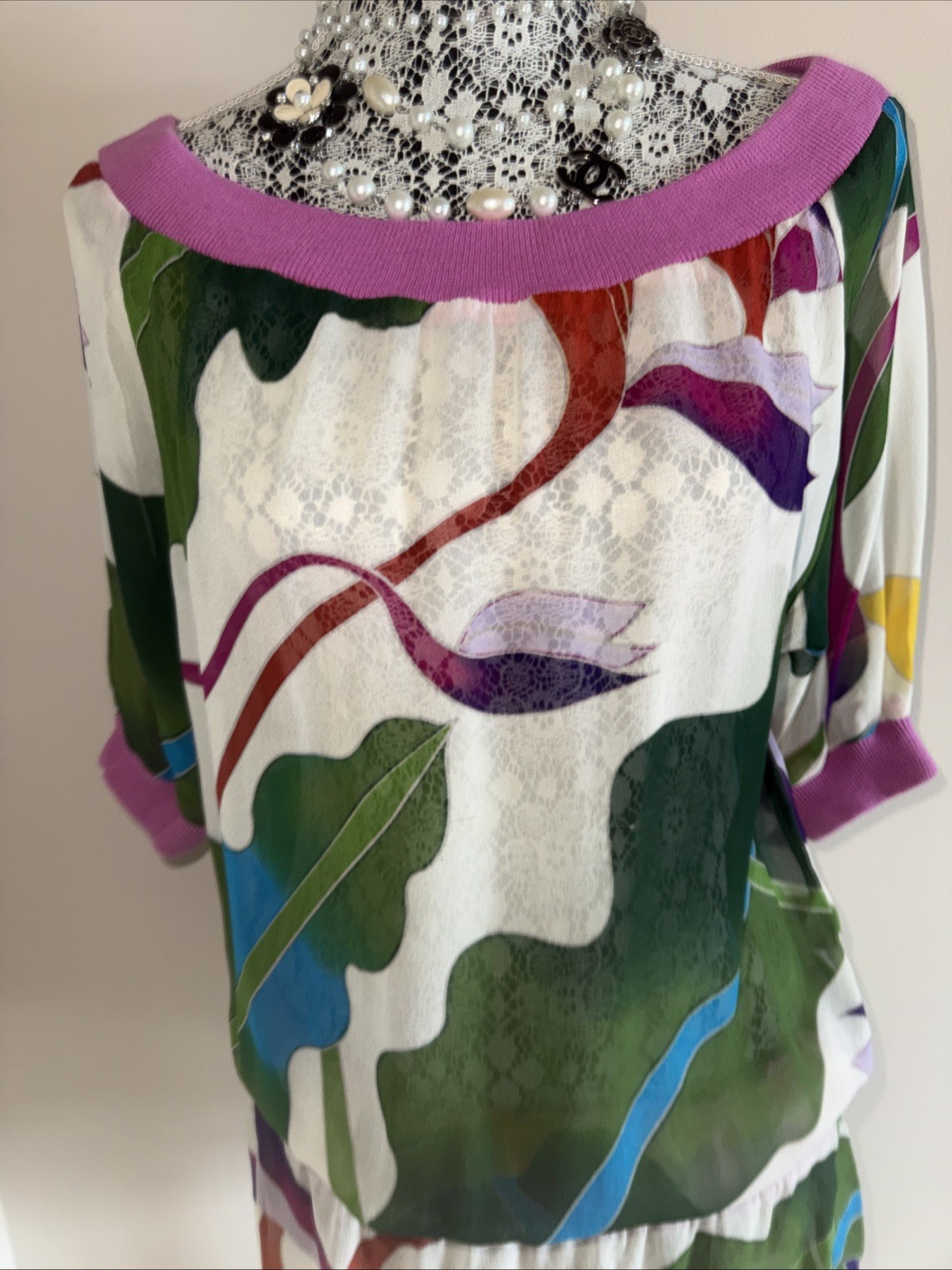 NEW! Anna Studio 💯 % Silk Farm Multicolor Tunic Dress Beach Coverups M/L