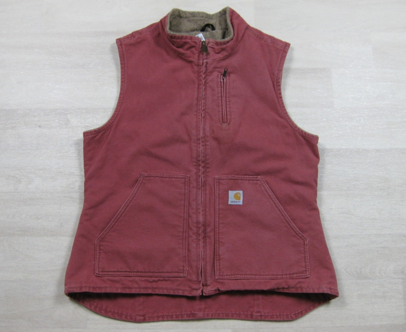 Vintage Y2K Carhartt Sherpa Lined Vest Women’s (L) WV001 VRS Rose Workwear
