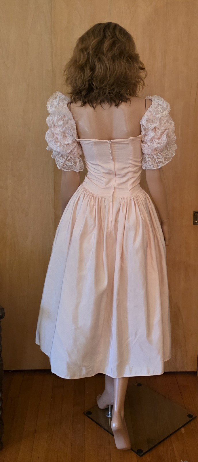 GUNNE SAX ~ VINTAGE 80’S PINK FRILLY PROM FORMAL DRESS ~ Refer To Measurements
