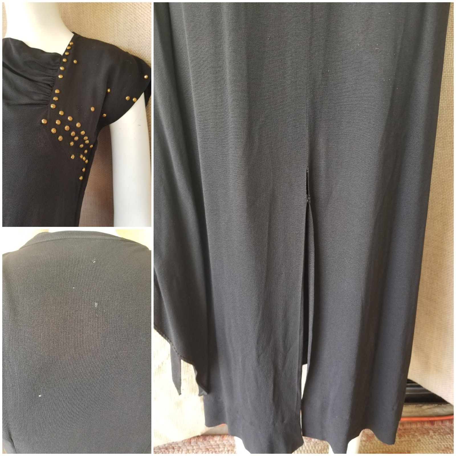 1940’s -Lot of 5- Glamorous Stunning Womens Vintage Clothing Dress Velvet Satin