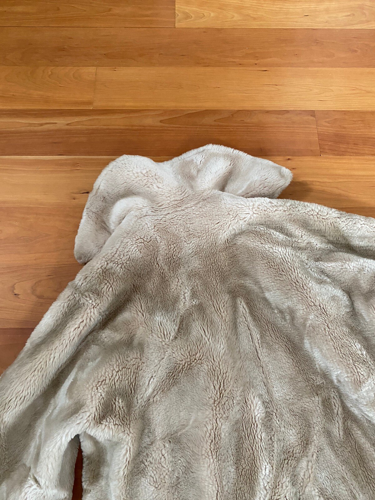 Vintage Coat Imperial Ollegro Tan Beige Faux Fur Mid Length Medium (JK) Womens