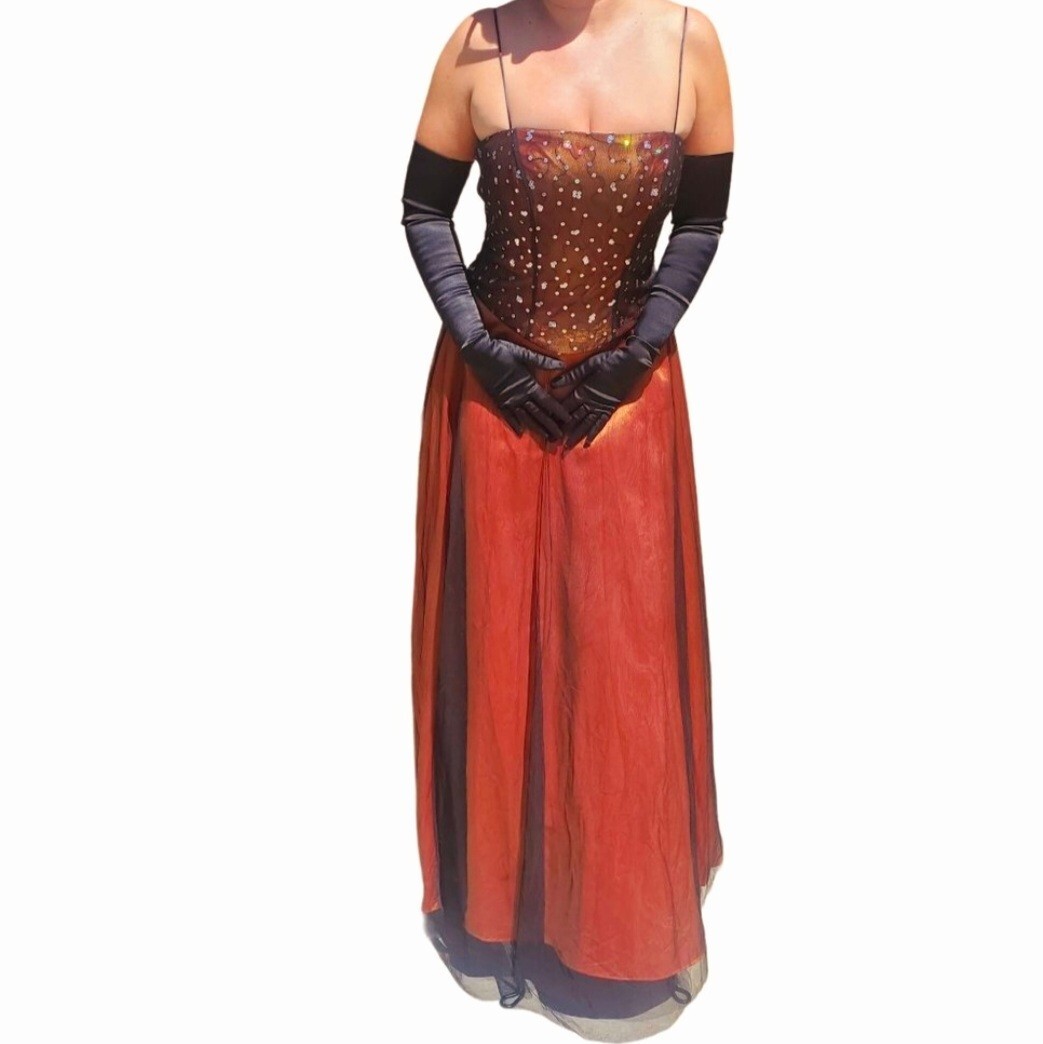 Vintage Fashion 1001 Nights Lace Corset Evening Dress 90s Y2K Size 5/6