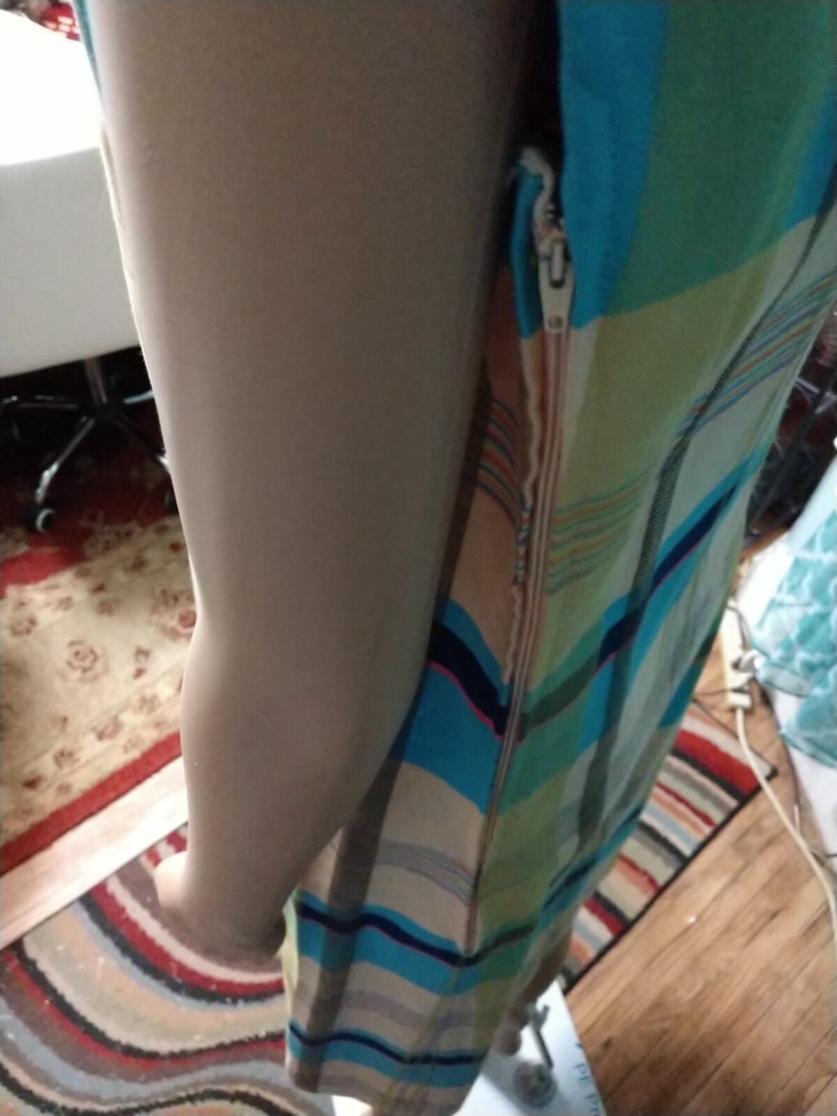 Vintage Nancy Greer 1960-1970’s bright stripes plaid Jumper NY