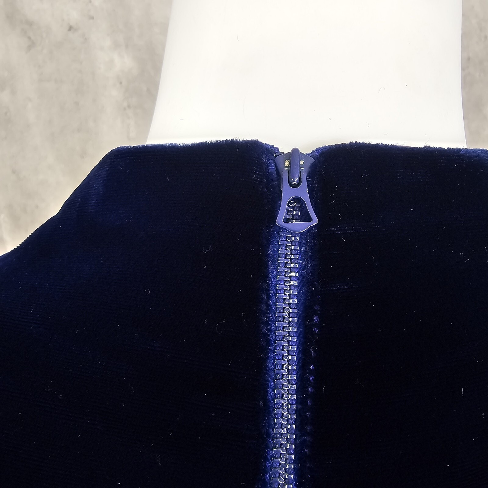 Vintage 30s Fashion Originators Guild Label Cobalt Blue Silk Velvet Peplum Dress