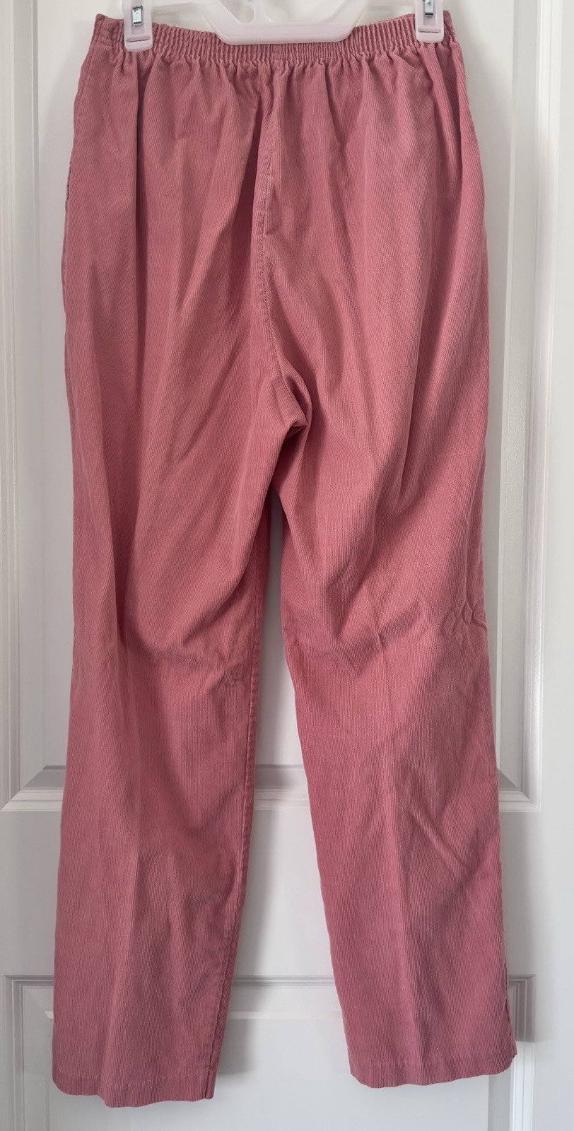 Early 1980s VTG Blair Pink Classic Corduroy Pants Size 14 Pull On Elastic Waist