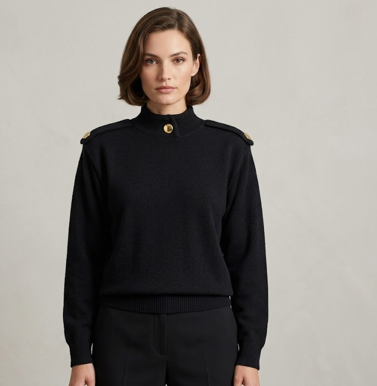 Vintage Schrader Knits NWT 90’s black mock neck long sleeve sweater, sz 16 USA